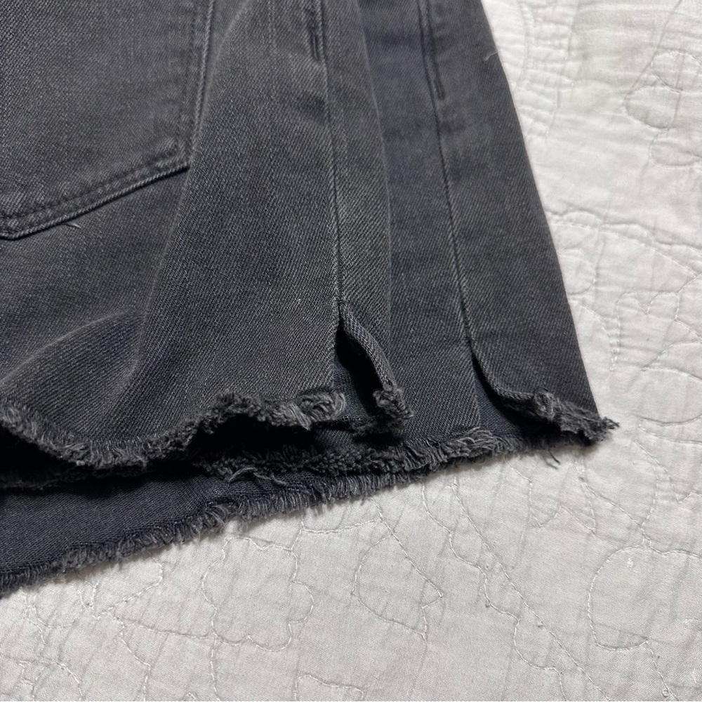 Madewell Women’s Hi-Rise Denim Shorts Button Fly In Black Sz.27 Boho Goth Summer - Picture 8 of 9